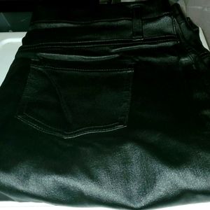 Faded Glory Black Leather Jeggins 12/14